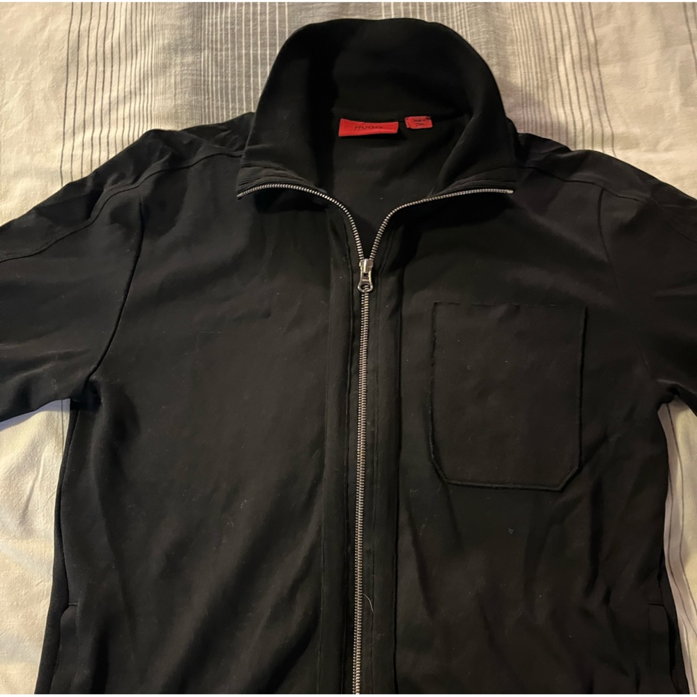 Hugo Full zip funnel neck sweatshirt.
